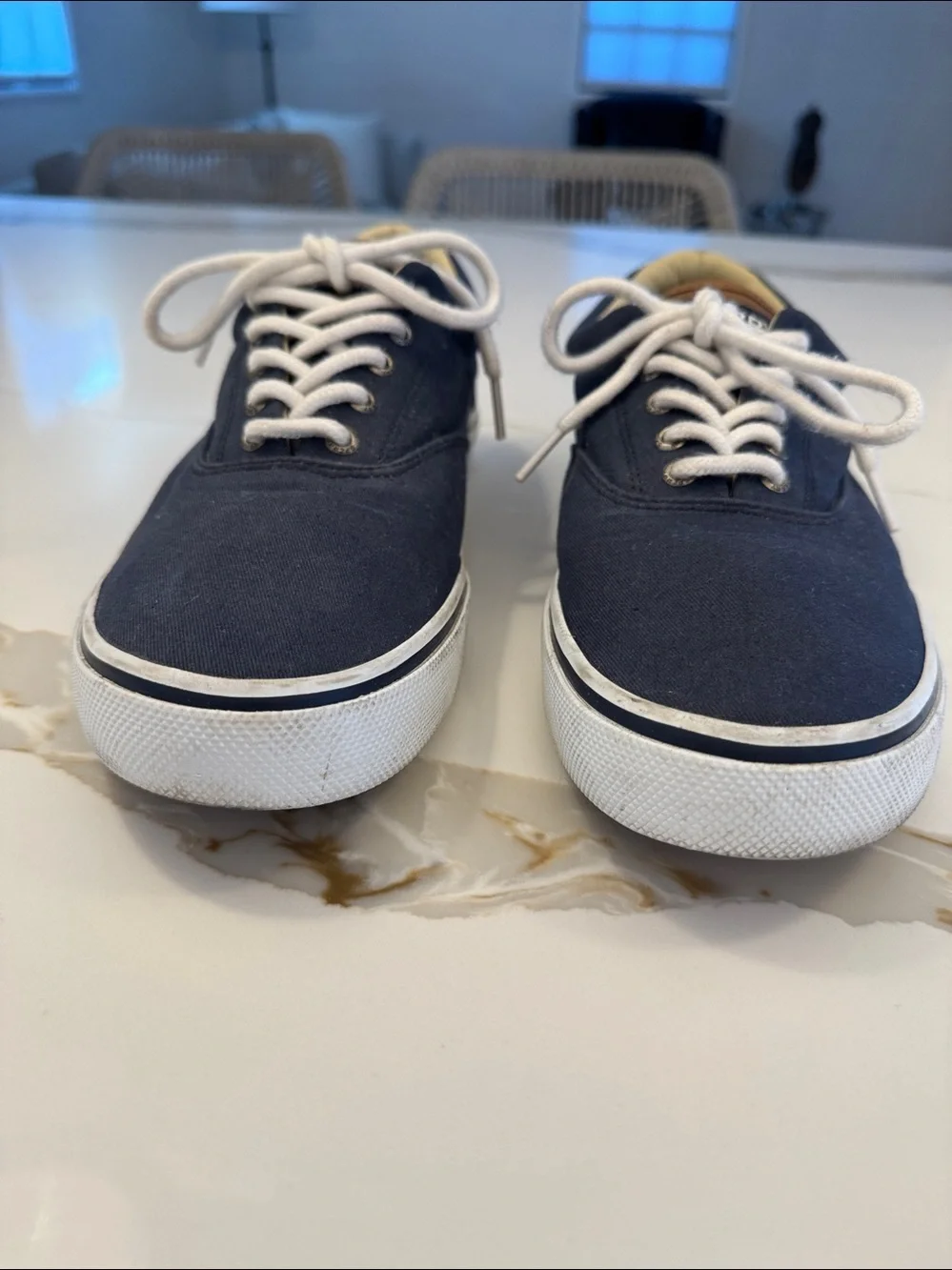 Sperry Navy Top Sider Canvas Lace-Up Men’s Shoes